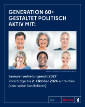Seniorenvertretungswahl 2027 - Vorschläge bis 2. Oktober 2026 einreichen